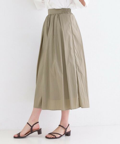 OPAQUE.CLIP / オペーク ドット クリップ ロング・マキシ丈スカート | シアーヴィンテージイージーフレアスカート【洗濯機OK】 | 詳細5