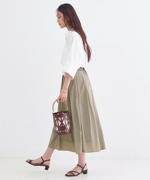 OPAQUE.CLIP / オペーク ドット クリップ ロング・マキシ丈スカート | シアーヴィンテージイージーフレアスカート【洗濯機OK】 | 詳細7