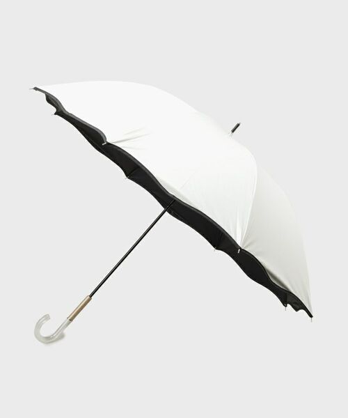OPAQUE.CLIP / オペーク ドット クリップ 傘 | 晴雨兼用バイカラーパイピングデザイン長傘（オフホワイト(003)）