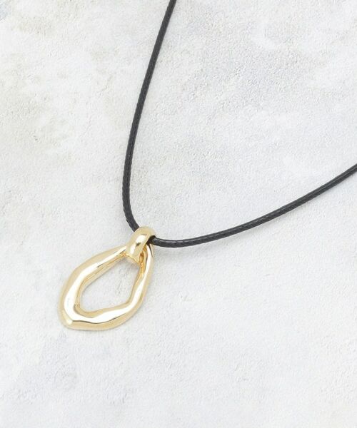 OPAQUE.CLIP / オペーク ドット クリップ ネックレス・ペンダント・チョーカー | メタルニュアンス オーバルコードネックレス | 詳細1