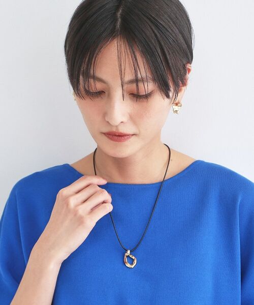 OPAQUE.CLIP / オペーク ドット クリップ ネックレス・ペンダント・チョーカー | メタルニュアンス オーバルコードネックレス | 詳細5