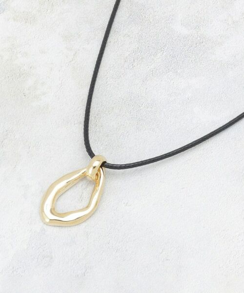 OPAQUE.CLIP / オペーク ドット クリップ ネックレス・ペンダント・チョーカー | メタルニュアンス オーバルコードネックレス（ゴールド(007)）