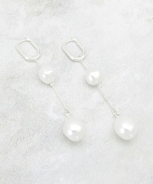 OPAQUE.CLIP / オペーク ドット クリップ ピアス・イヤリング | 2WAYパール調デザインピアス（シルバー(006)）