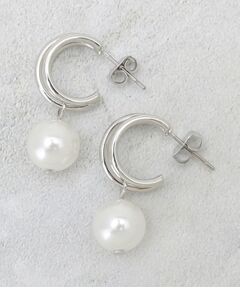 OPAQUE.CLIP / オペーク ドット クリップ ピアス・イヤリング | メタルハーフムーン×フェイクパールピアス