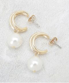 OPAQUE.CLIP / オペーク ドット クリップ ピアス・イヤリング | メタルハーフムーン×フェイクパールピアス