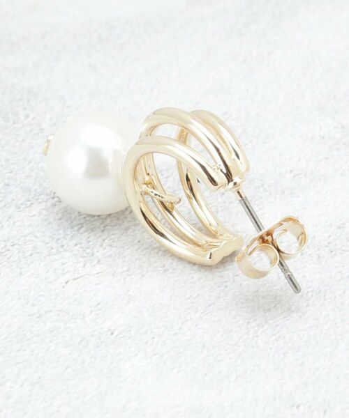 OPAQUE.CLIP / オペーク ドット クリップ ピアス・イヤリング | メタルハーフムーン×フェイクパールピアス | 詳細3