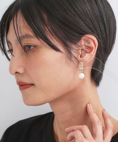 OPAQUE.CLIP / オペーク ドット クリップ ピアス・イヤリング | メタルハーフムーン×フェイクパールピアス | 詳細5