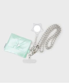 OPAQUE.CLIP / オペーク ドット クリップ キーホルダー・ストラップ | ミラーチャーム＆ミニポーチ付き ボールチェーンスマートフォンショルダーストラップ