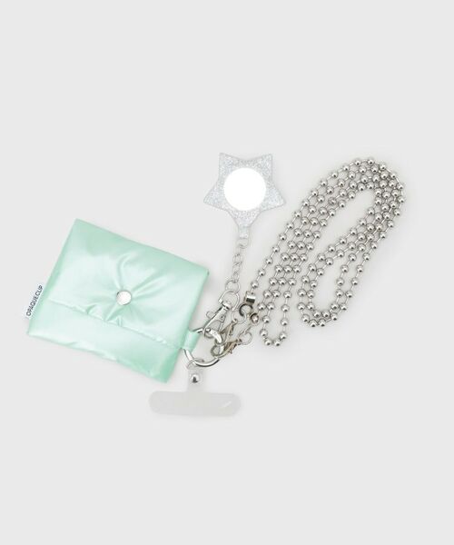 OPAQUE.CLIP / オペーク ドット クリップ キーホルダー・ストラップ | ミラーチャーム＆ミニポーチ付き ボールチェーンスマートフォンショルダーストラップ | 詳細1