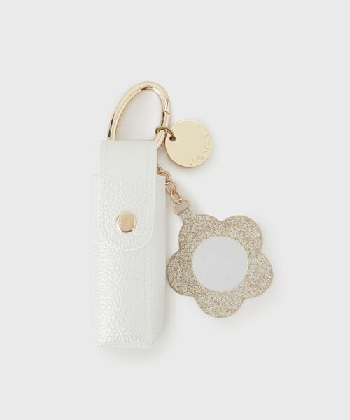 OPAQUE.CLIP / オペーク ドット クリップ キーホルダー・ストラップ | ミラー付きリップチャーム【9色展開】（アイボリー(004)）