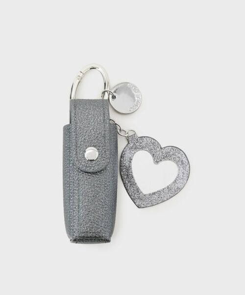 OPAQUE.CLIP / オペーク ドット クリップ キーホルダー・ストラップ | ミラー付きリップチャーム【9色展開】（ブラックシルバー(009)）