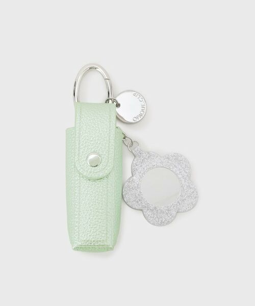 OPAQUE.CLIP / オペーク ドット クリップ キーホルダー・ストラップ | ミラー付きリップチャーム【9色展開】（ミントグリーン(021)）