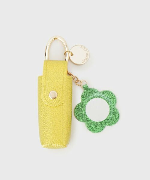 OPAQUE.CLIP / オペーク ドット クリップ キーホルダー・ストラップ | ミラー付きリップチャーム【9色展開】（イエロー(832)）