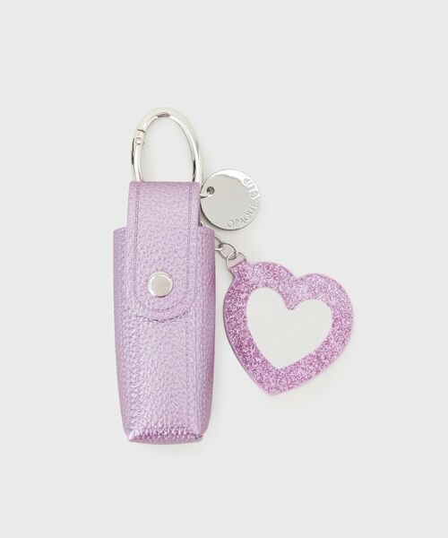OPAQUE.CLIP / オペーク ドット クリップ キーホルダー・ストラップ | ミラー付きリップチャーム【9色展開】（パープル(881)）