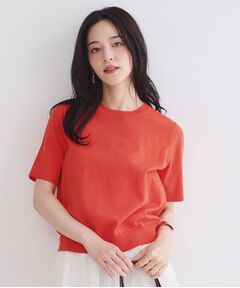 OPAQUE.CLIP / オペーク ドット クリップ ニット・セーター | ハーフスリーブニット／オーガニックコットン混【洗濯機OK／UVケア】