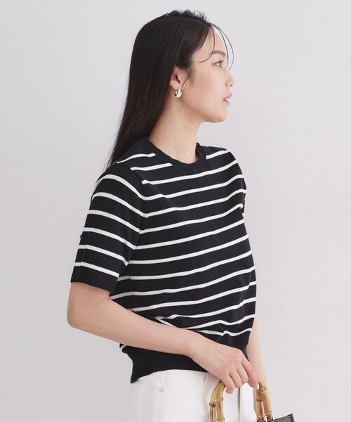 OPAQUE.CLIP / オペーク ドット クリップ ニット・セーター | ハーフスリーブニット／オーガニックコットン混【洗濯機OK／UVケア】 | 詳細17