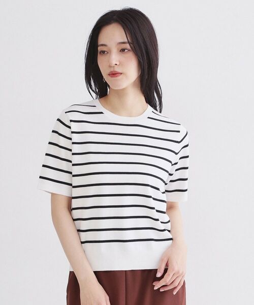 OPAQUE.CLIP / オペーク ドット クリップ ニット・セーター | ハーフスリーブニット／オーガニックコットン混【洗濯機OK／UVケア】 | 詳細21