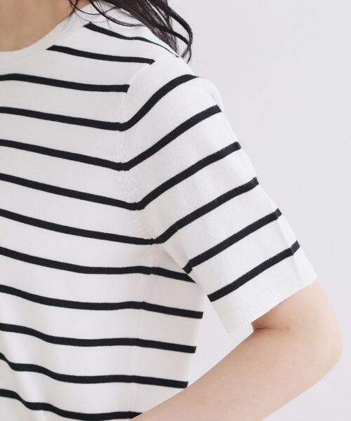 OPAQUE.CLIP / オペーク ドット クリップ ニット・セーター | ハーフスリーブニット／オーガニックコットン混【洗濯機OK／UVケア】 | 詳細26