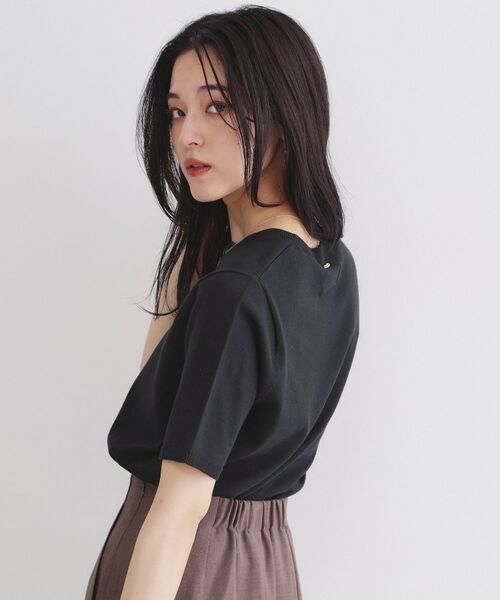 OPAQUE.CLIP / オペーク ドット クリップ ニット・セーター | ハーフスリーブニット／オーガニックコットン混【洗濯機OK／UVケア】 | 詳細9