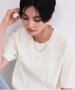 OPAQUE.CLIP / オペーク ドット クリップ ニット・セーター | ビジューモチーフニット【洗える】