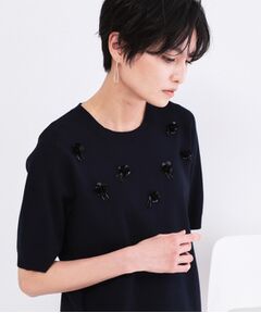 OPAQUE.CLIP / オペーク ドット クリップ ニット・セーター | ビジューモチーフニット【洗える】