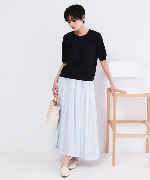 OPAQUE.CLIP / オペーク ドット クリップ ニット・セーター | ビジューモチーフニット【洗える】 | 詳細10