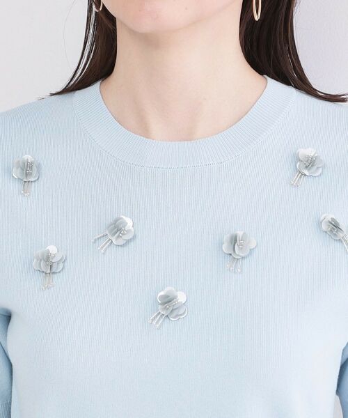 OPAQUE.CLIP / オペーク ドット クリップ ニット・セーター | ビジューモチーフニット【洗える】 | 詳細16