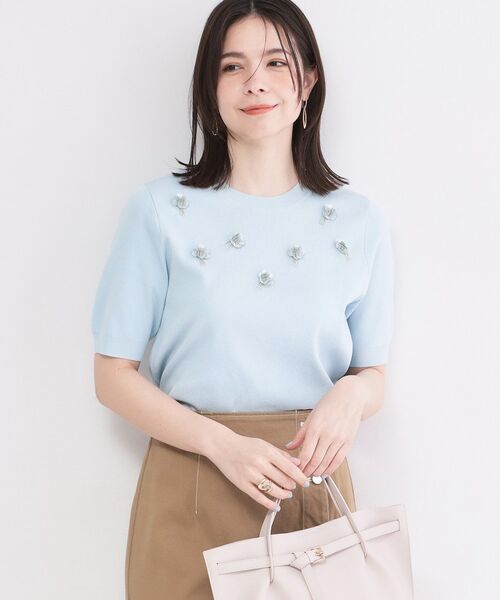 OPAQUE.CLIP / オペーク ドット クリップ ニット・セーター | ビジューモチーフニット【洗える】 | 詳細5