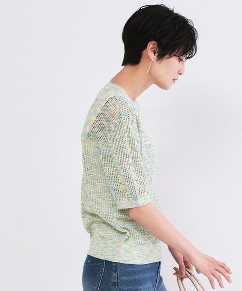 OPAQUE.CLIP / オペーク ドット クリップ ニット・セーター | MIXメッシュニット【洗濯機OK／抗ピル】 | 詳細1