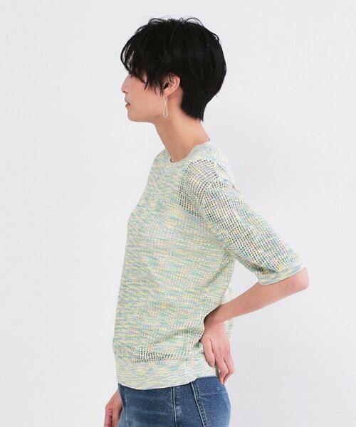 OPAQUE.CLIP / オペーク ドット クリップ ニット・セーター | MIXメッシュニット【洗濯機OK／抗ピル】 | 詳細10