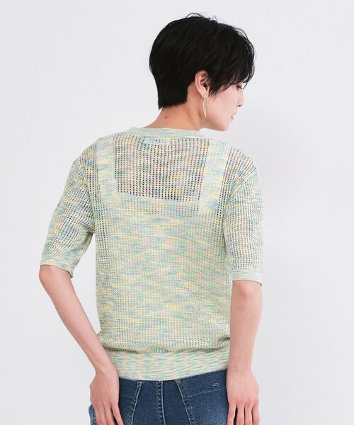 OPAQUE.CLIP / オペーク ドット クリップ ニット・セーター | MIXメッシュニット【洗濯機OK／抗ピル】 | 詳細11
