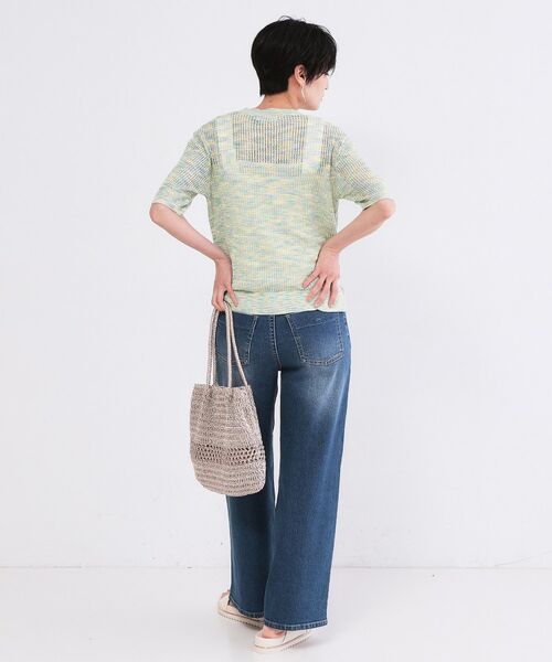 OPAQUE.CLIP / オペーク ドット クリップ ニット・セーター | MIXメッシュニット【洗濯機OK／抗ピル】 | 詳細3