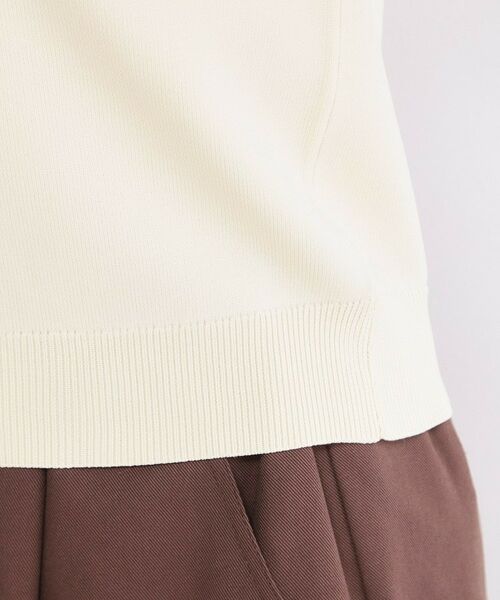 OPAQUE.CLIP / オペーク ドット クリップ ニット・セーター | フォルムスリーブ ドッキングポロ衿ニット【洗濯機OK】 | 詳細18