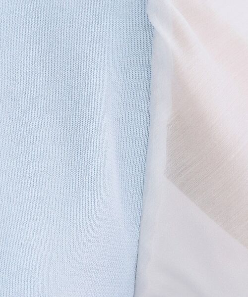 OPAQUE.CLIP / オペーク ドット クリップ ニット・セーター | オーガンジーパフスリーブドッキングニット【洗濯機OK】 | 詳細12