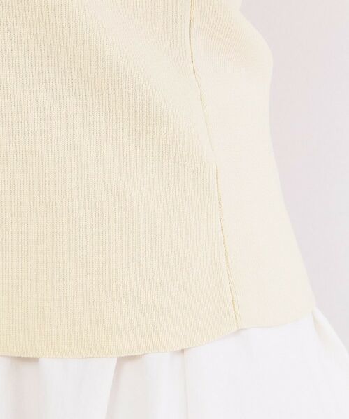 OPAQUE.CLIP / オペーク ドット クリップ ニット・セーター | オーガンジーパフスリーブドッキングニット【洗濯機OK】 | 詳細18