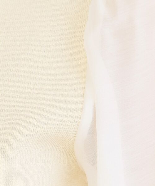 OPAQUE.CLIP / オペーク ドット クリップ ニット・セーター | オーガンジーパフスリーブドッキングニット【洗濯機OK】 | 詳細4