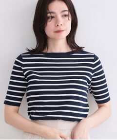 OPAQUE.CLIP / オペーク ドット クリップ ニット・セーター | ボートネックボーダーニット【洗濯機OK／抗ピル】