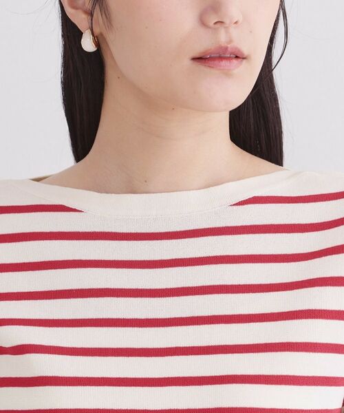 OPAQUE.CLIP / オペーク ドット クリップ ニット・セーター | ボートネックボーダーニット【洗濯機OK／抗ピル】 | 詳細16