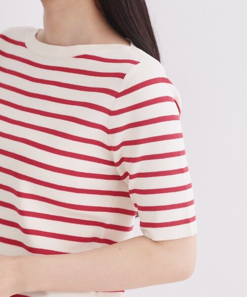 OPAQUE.CLIP / オペーク ドット クリップ ニット・セーター | ボートネックボーダーニット【洗濯機OK／抗ピル】 | 詳細17