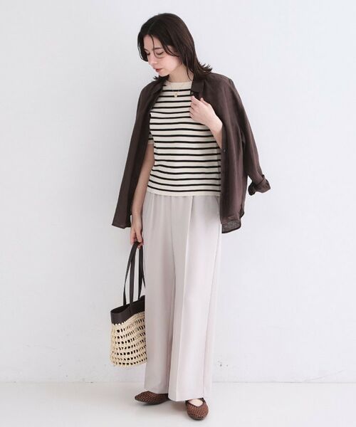 OPAQUE.CLIP / オペーク ドット クリップ ニット・セーター | ボートネックボーダーニット【洗濯機OK／抗ピル】 | 詳細2