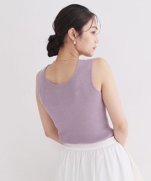OPAQUE.CLIP / オペーク ドット クリップ キャミソール・チューブトップ | 前後2WAY ブークレニットタンクトップ【洗濯機OK】 | 詳細16