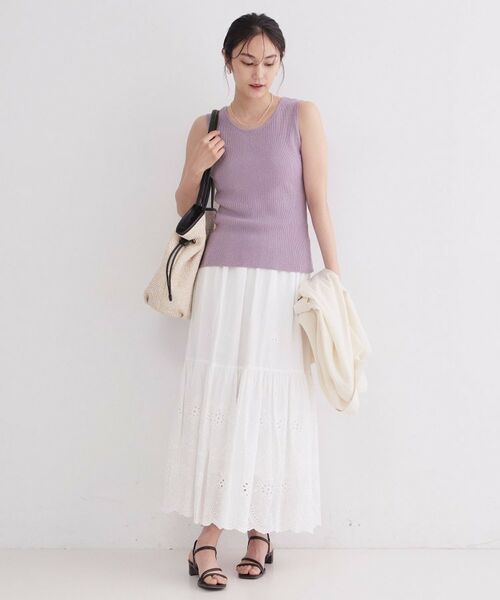 OPAQUE.CLIP / オペーク ドット クリップ キャミソール・チューブトップ | 前後2WAY ブークレニットタンクトップ【洗濯機OK】 | 詳細17