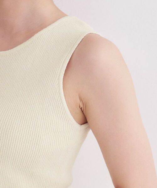 OPAQUE.CLIP / オペーク ドット クリップ キャミソール・チューブトップ | 前後2WAY ブークレニットタンクトップ【洗濯機OK】 | 詳細27
