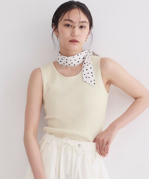OPAQUE.CLIP / オペーク ドット クリップ キャミソール・チューブトップ | 前後2WAY ブークレニットタンクトップ【洗濯機OK】 | 詳細3