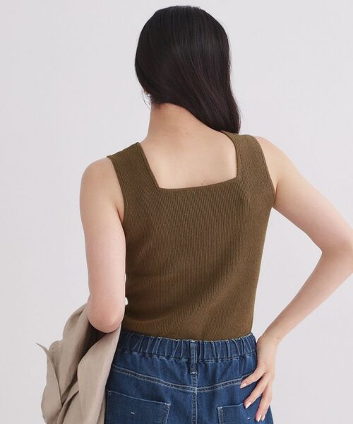OPAQUE.CLIP / オペーク ドット クリップ キャミソール・チューブトップ | 前後2WAY ブークレニットタンクトップ【洗濯機OK】 | 詳細8