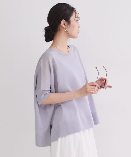 OPAQUE.CLIP / オペーク ドット クリップ ニット・セーター | ドライタッチドルマンニット【洗濯機OK】 | 詳細9