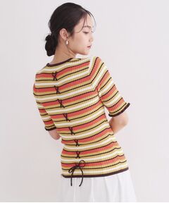 OPAQUE.CLIP / オペーク ドット クリップ ニット・セーター | マルチボーダーリブニット【洗濯機OK／抗ピル】