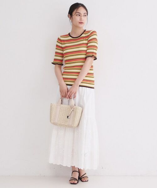 OPAQUE.CLIP / オペーク ドット クリップ ニット・セーター | マルチボーダーリブニット【洗濯機OK／抗ピル】 | 詳細2