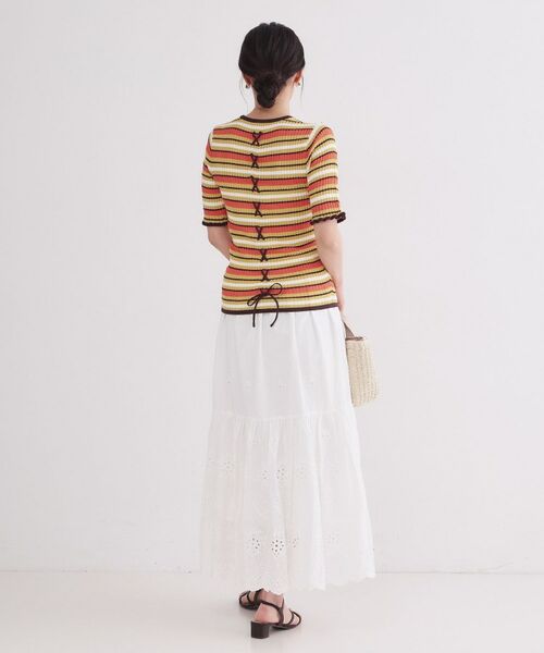 OPAQUE.CLIP / オペーク ドット クリップ ニット・セーター | マルチボーダーリブニット【洗濯機OK／抗ピル】 | 詳細3