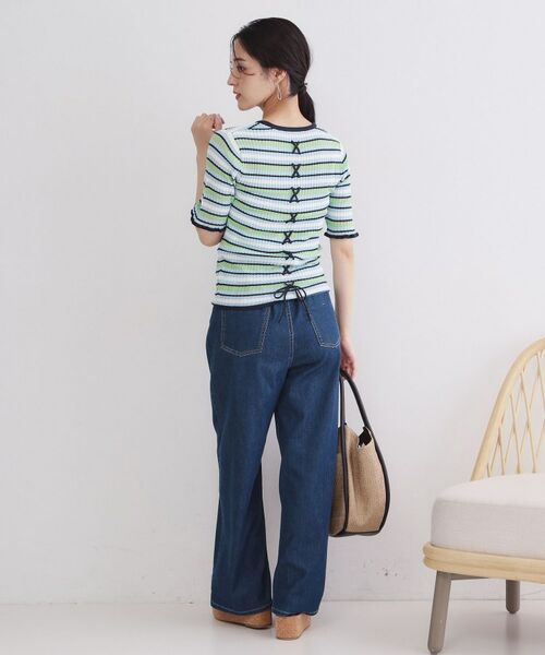 OPAQUE.CLIP / オペーク ドット クリップ ニット・セーター | マルチボーダーリブニット【洗濯機OK／抗ピル】 | 詳細7